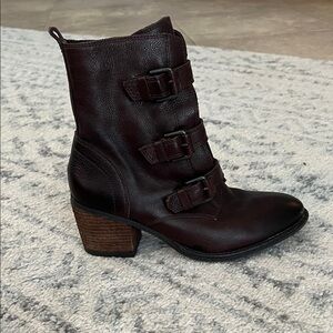 Vince Camuto Dark Brown Leather Heeled Boots